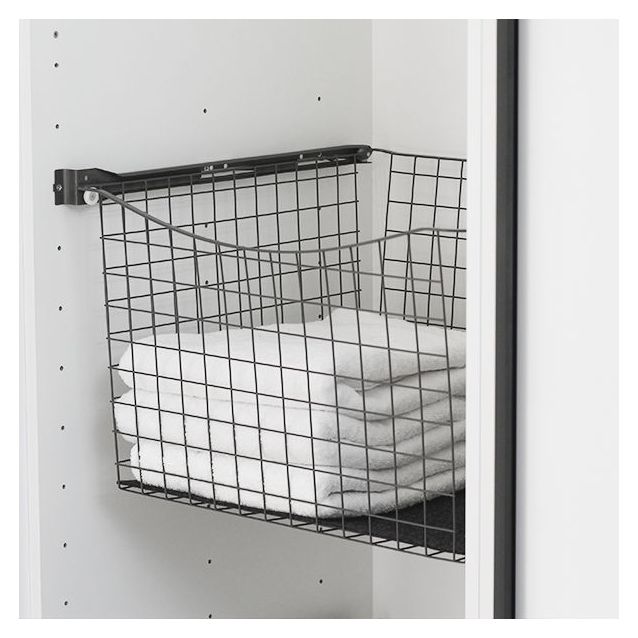 Ulosvedettävä lankakori Norscan Roller, M60, 500x330mm, antrasiitti