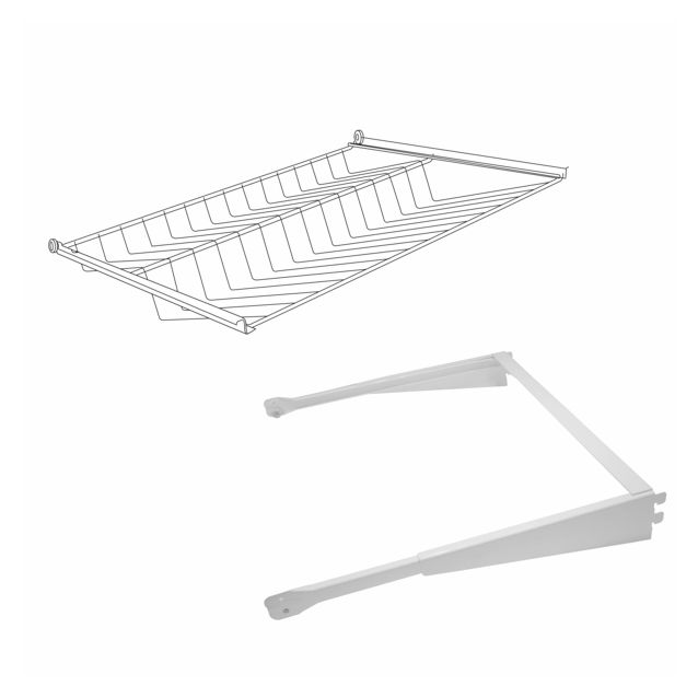 Ulosvedettävä kenkähylly Norscan Roller Wall System M60 valkoinen