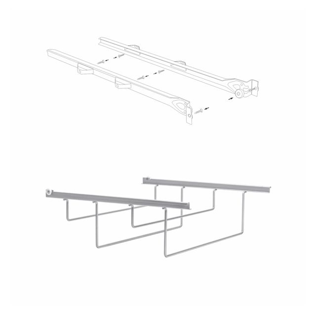 Ulosvedettävä korkokenkäteline Norscan Roller M80 valkoinen