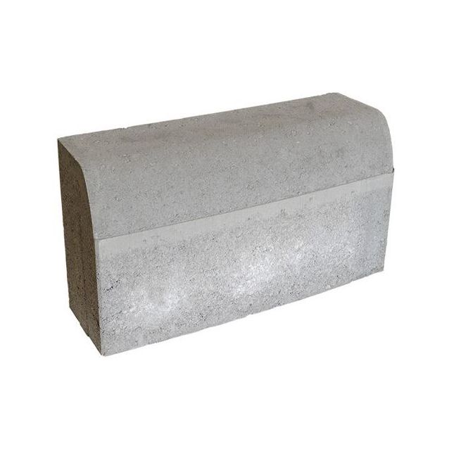 Upotettava reunakivi Rudus H4 kaarre R4500 kupera 560x170x300 mm sileä harmaa