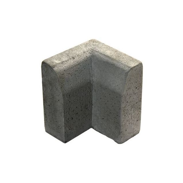 Upotettava reunakivi Rudus J11 kulma 90° kovera 500x110x300 mm sileä harmaa