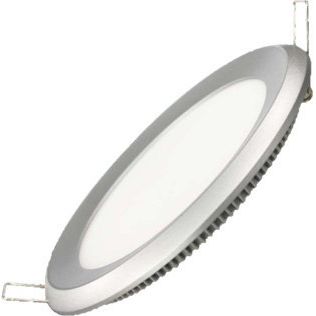 Upotettava valaisin FocusLight Slim LED 15W 230V 3000K 900lm IP44 Ø 180mm hopea