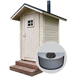 Kompostoiva puucee Ekolet Oiva kompostikäymälällä