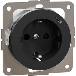 USB-pistorasia Schneider Electric ELKO One, 1-osainen + USB-C, uppoasennus, keskiölevyllä, IP20, 20W, PD