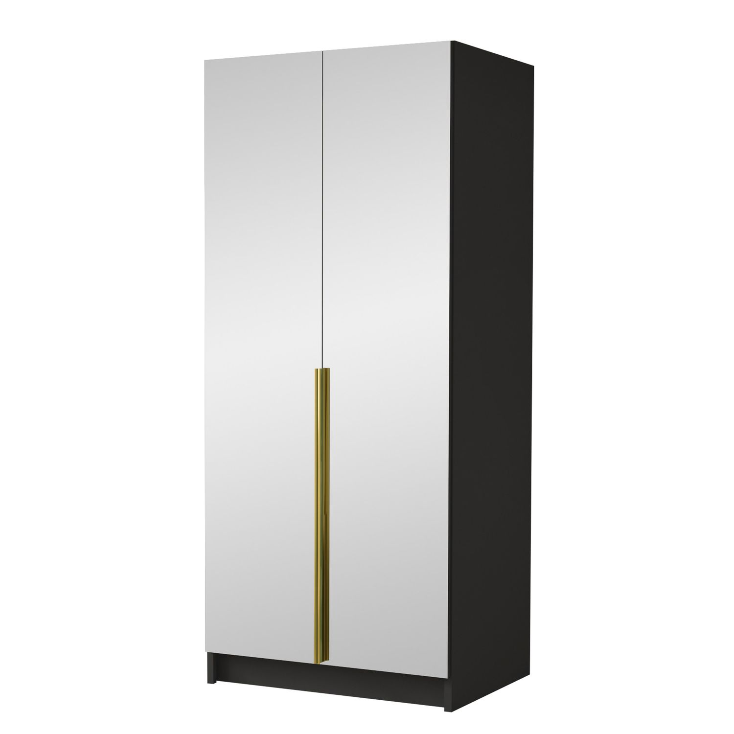 Vaatekaappi BONO III, musta/kulta (2133)