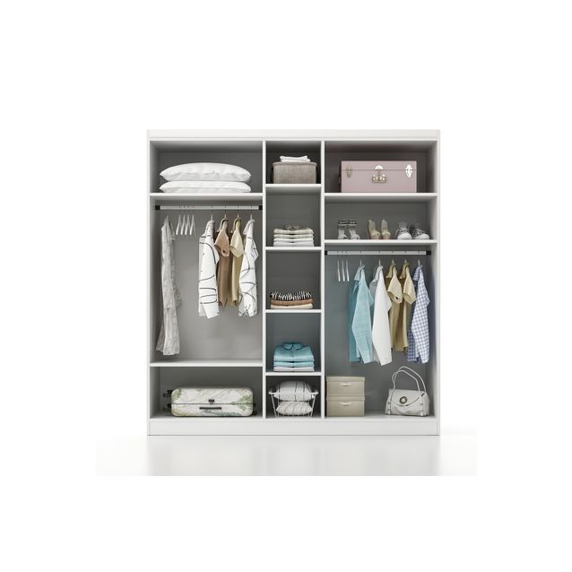 Vaatekaappi Linento Furniture Inci 1805, valkoinen