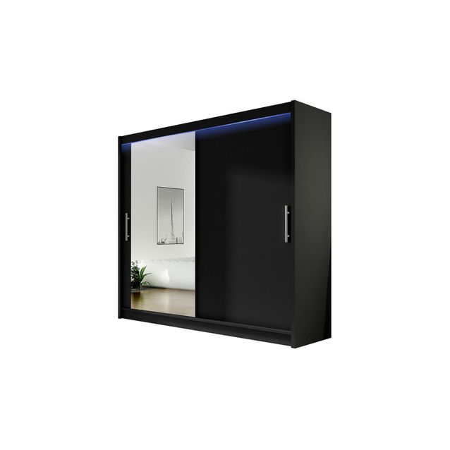 Vaatekaappi London, 180x57x215cm, valkoinen (91527)