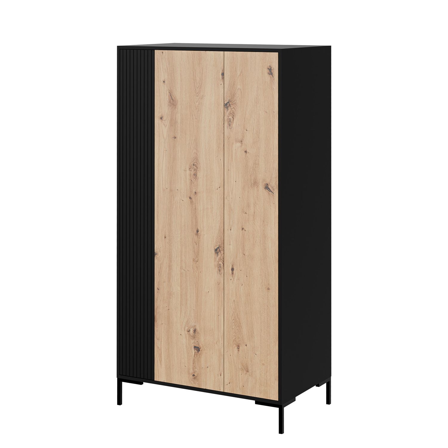 Vaatekaappi MERCI, musta/beige (2217)