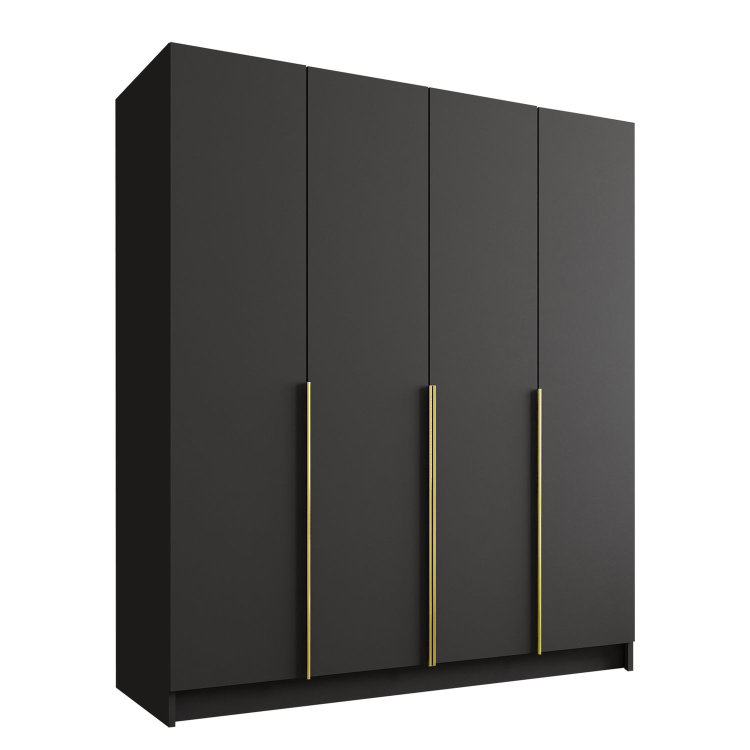 Vaatekaappi SANTI I, musta/kulta (2379)