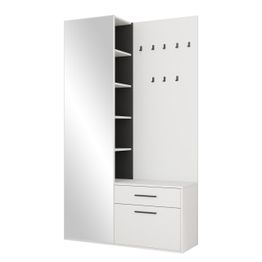 Vaatekaappi TAKORI, valkoinen/musta (8311)