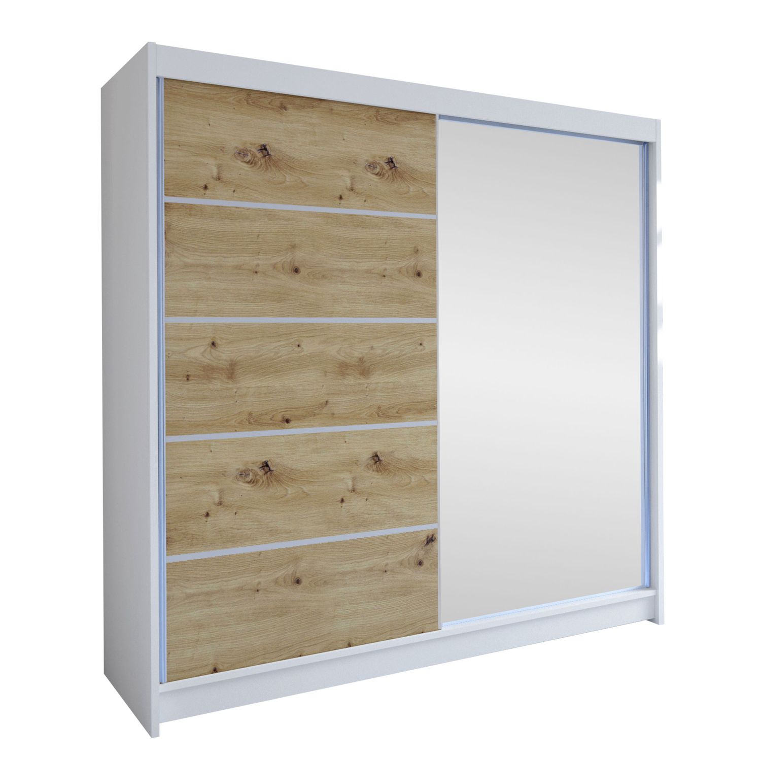 Vaatekaappi TALIN III, valkoinen/beige (1920)