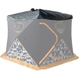 Sadehuppu läpiviennillä Väinö Bunker Thermal Extreme XL -pillkitelttaan