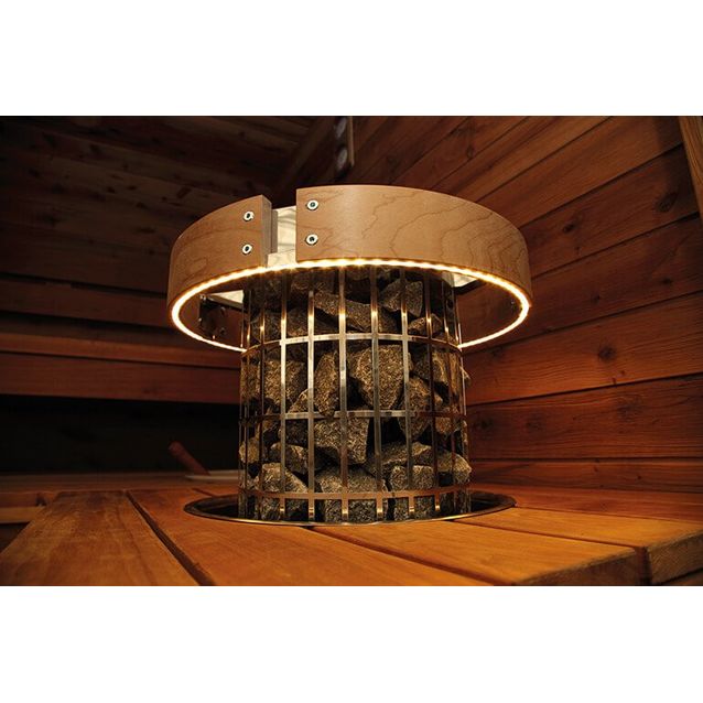 Valaistu suojakaide Harvia HPC3L lämpökäsitelty koivu