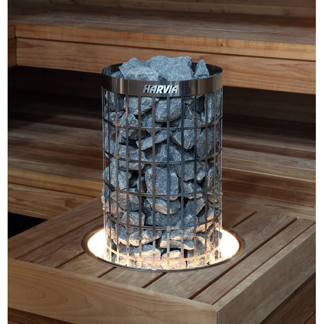 Valaistu upotuskaulus Harvia HPC2L ruostumaton teräs