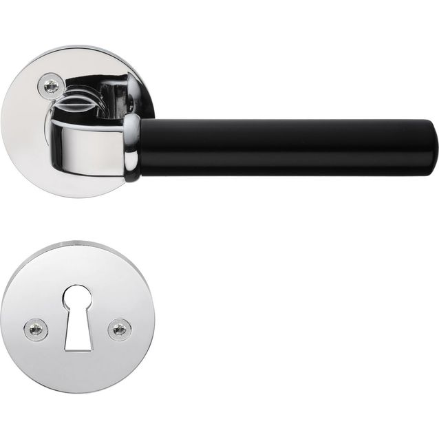 Väliovenpainike Beslagsboden Design B878BKN kromi/musta