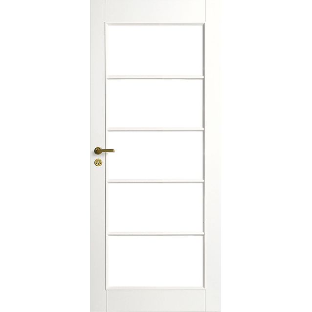 Sisäovi lasitettu 5R Swedoor Craft 129 valkoinen kirkas lasi