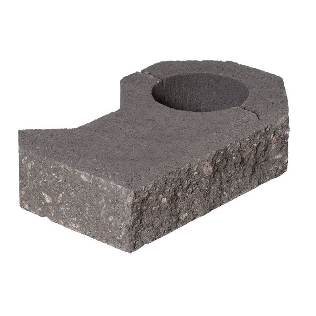 Vallikivi kulmaan HB-Betoni oikea 364x215x100 mm musta