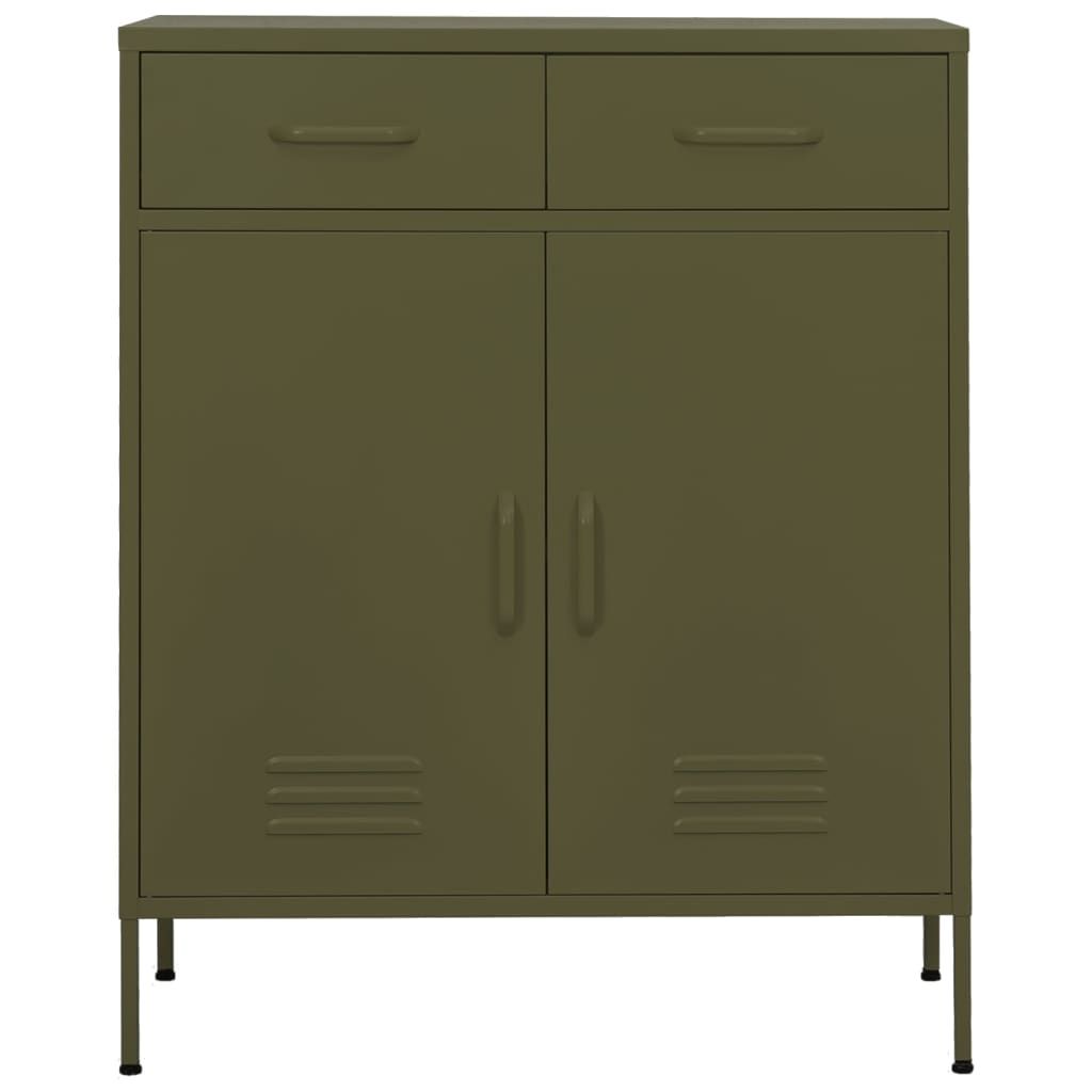 Varastokaappi oliivinvihreä 80x35x101,5 cm teräs (36153)