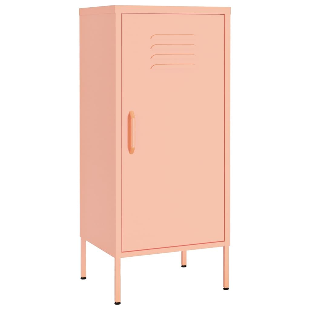 Varastokaappi pinkki 42,5x35x101,5 cm teräs (36193)