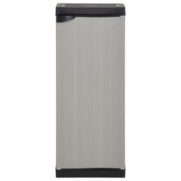 Varastokaappi puutarhaan 1 hyllyllä harmaa ja musta 35x40x85 cm (40982)