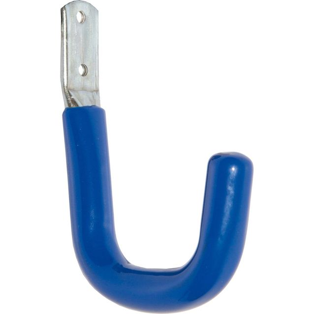 Varastokoukku Pisla, 80mm, sinitty teräs, muovitettu