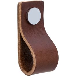 Vedin Beslag Design Loop nahka ruskea/kromi