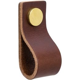 Vedin Beslag Design Loop nahka ruskea/messinki