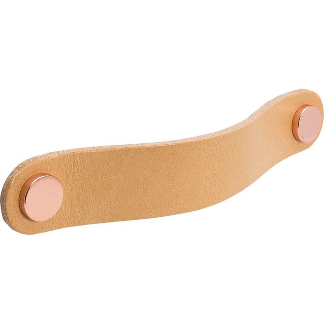 Vedin Beslag Design Loop Round 128, nahka, vaalea/kupari