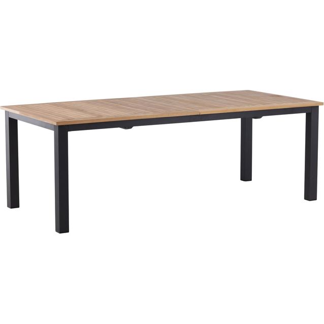 Ruokapöytä Venture Home Panama, 224x100cm, musta/tiikki