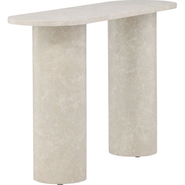 Sivupöytä Venture Home Narvik, 130x40cm, beige/marmori