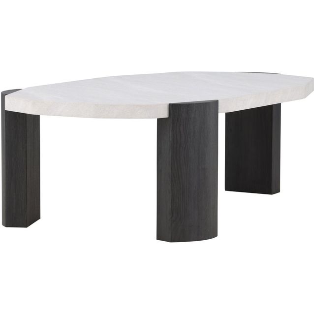 Sohvapöytä Venture Home Kres, 125x70.5cm, musta/kivi