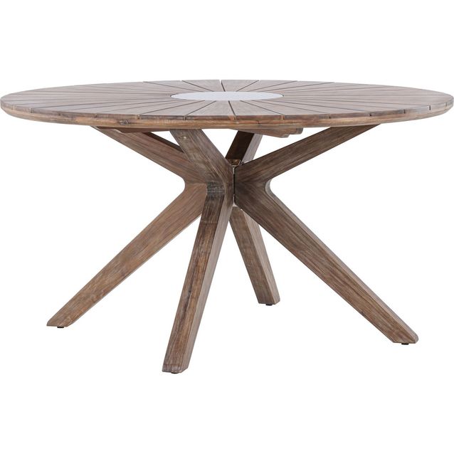 Ruokapöytä Venture Home Rosario, ø140cm, tiikki