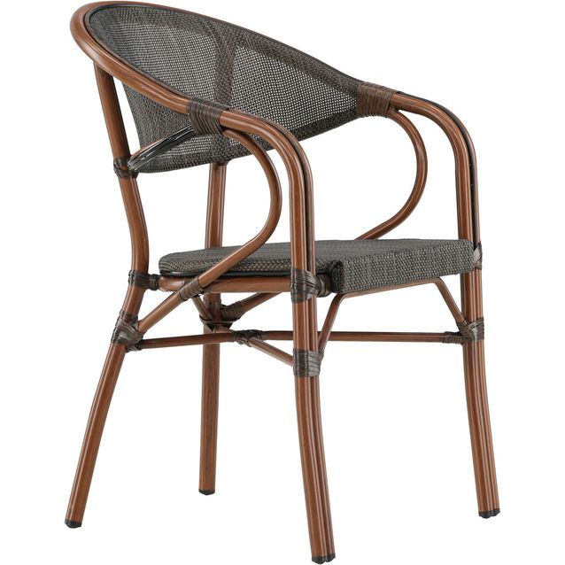 Parveketuoli Venture Home Vila, musta/ruskea, 2kpl