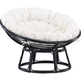 Lepotuoli Venture Home Bonnie, musta/luonnonvalkoinen