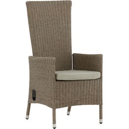 Kallistettava tuoli Venture Home Toscana, polyrottinki, ruskea/luonnonvalkoinen