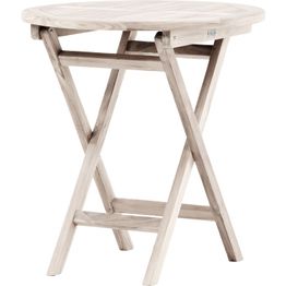 Parvekepöytä Venture Home Kenya, ø70cm, vaalea puu