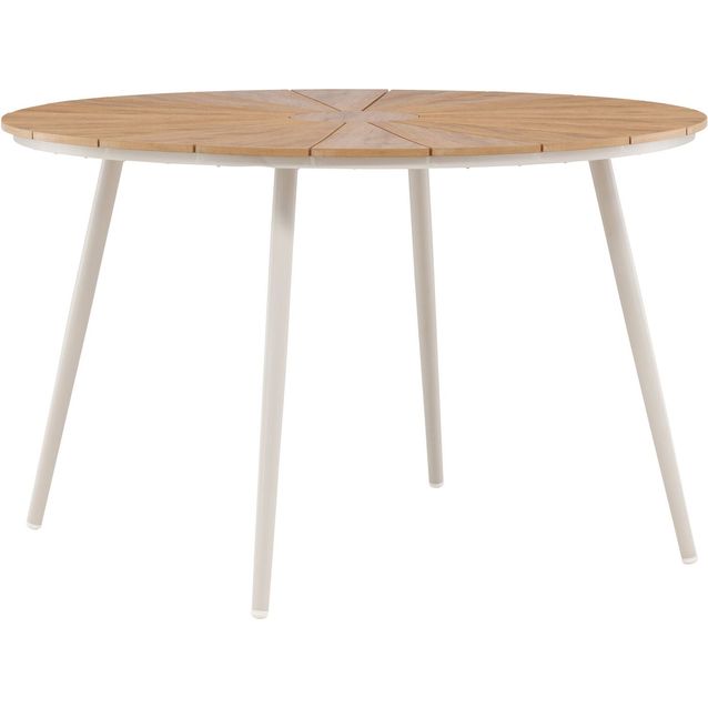 Ruokapöytä Venture Home San Vito, ø120cm, beige/puu