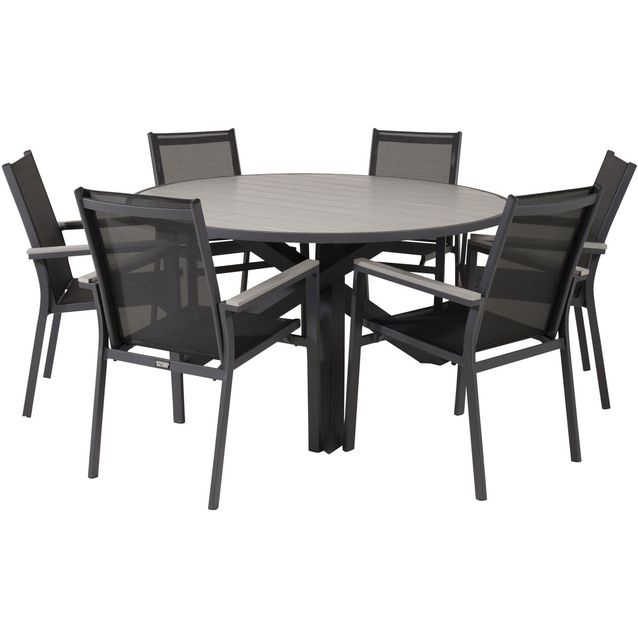 Ruokailuryhmä Venture Home, ø140cm Parma-pöytä + 4 Parma-tuolia