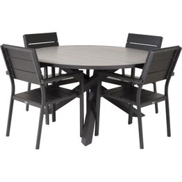 Ruokailuryhmä Venture Home, ø140cm Parma-pöytä + 4 Levels-tuolia