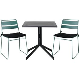Parvekeryhmä Venture Home, 70x70cm Way-pöytä + 2 Lina-tuolia