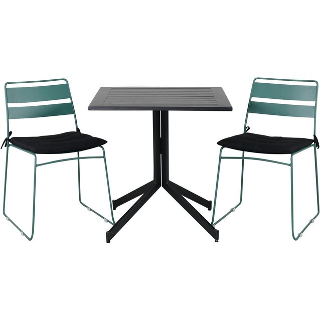 Parvekeryhmä Venture Home, 70x70cm Way-pöytä + 2 Lina-tuolia