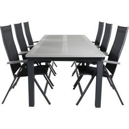 Ruokailuryhmä Venture Home, 224x100cm Albany-pöytä + 6 Albany- tuolia