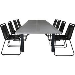 Ruokailuryhmä Venture Home, 224x100cm Albany-pöytä + 8 Lindos-tuolia