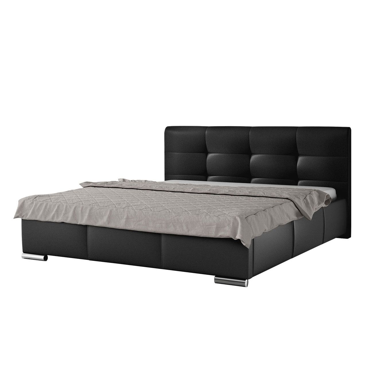 Verhoiltu sänky LAZIO 140x200, musta (7768)