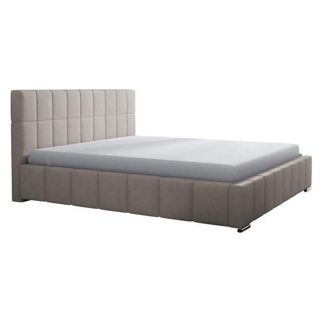 Verhoiltu sänky LEO 140x200 säilytystilalla, beige (9764)