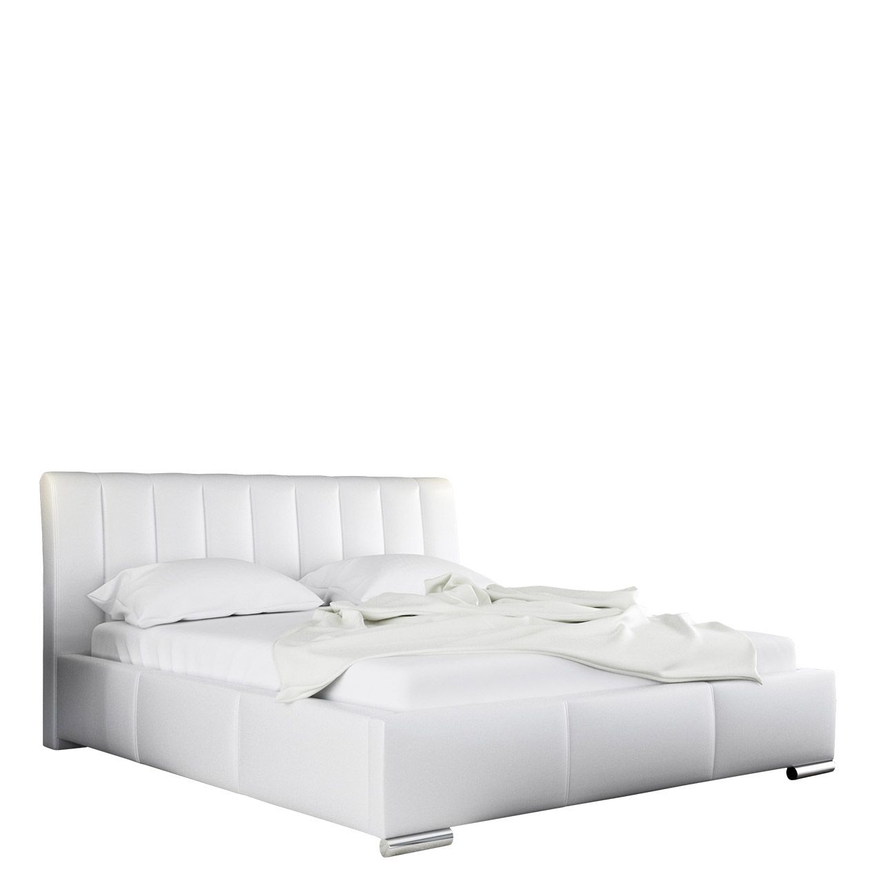 Verhoiltu sänky MILANO 140x200, valkoinen (2763)