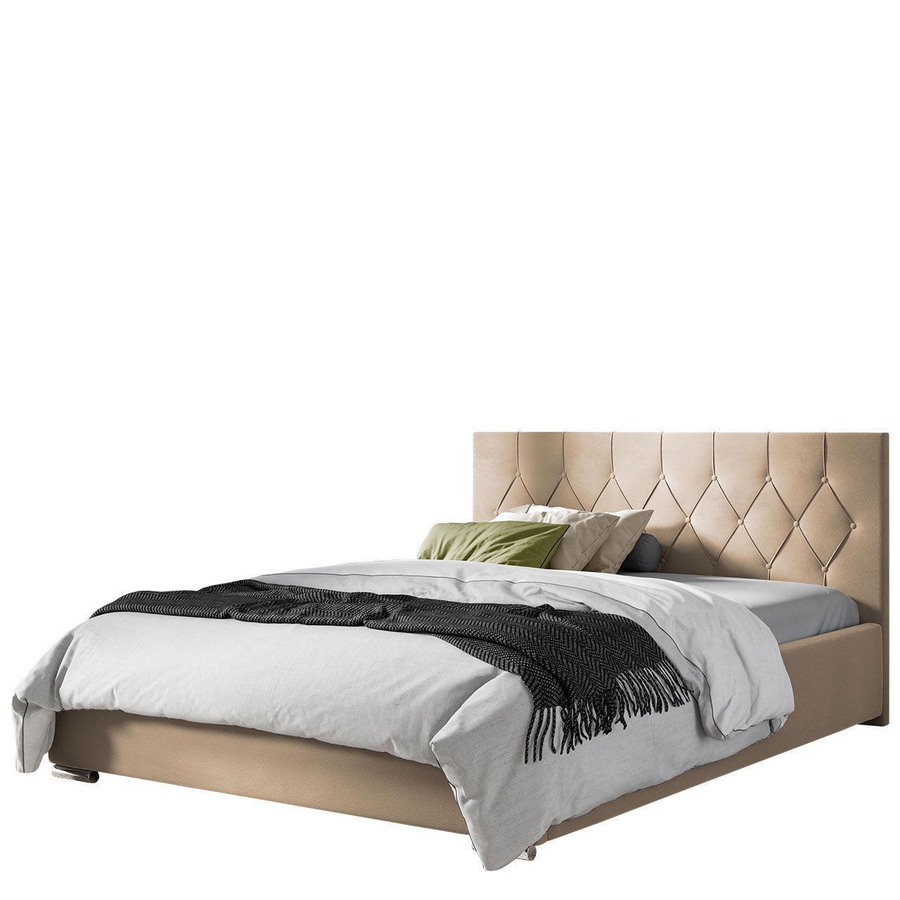 Verhoiltu sänky SKY TAP 120x200 säilytystilalla, beige (9858)