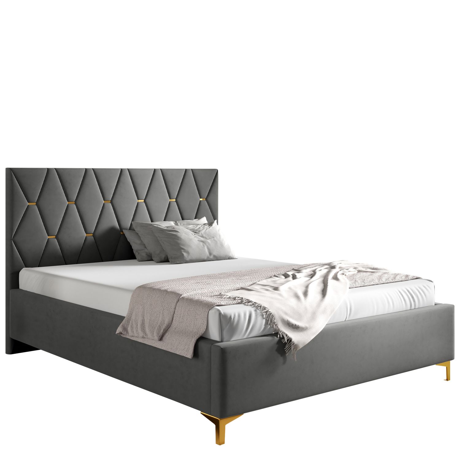 Verhoiltu sänky TOTTI 24 180x200, harmaa (2565)