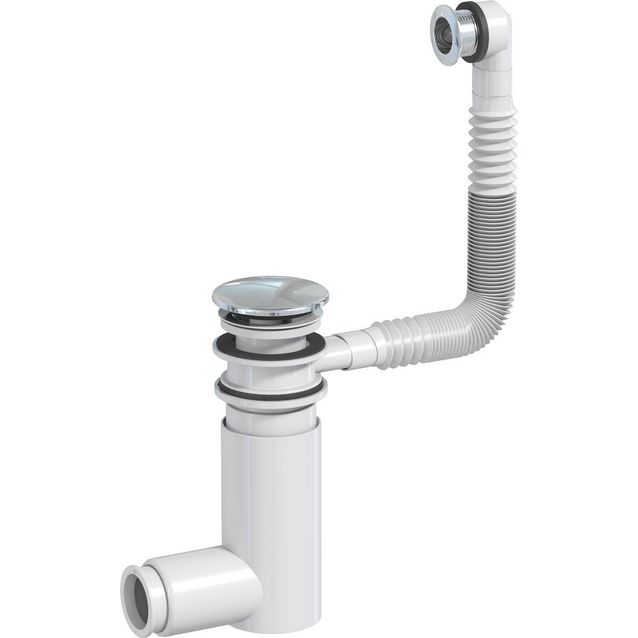 Vesilukko Prevex EasyClen, pop-up krom. Tulpalla, ylivuodolla