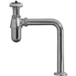 Pullovesilukko Prevex, messinkiä, kromattu, DN32, lattiaputkella